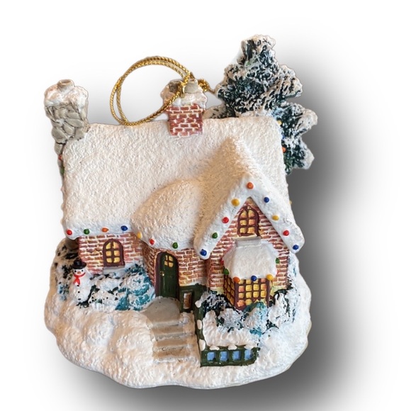 THOMAS KINKADE Ornament Village Christmas From 6th Set 2001* - Picture 1 of 9